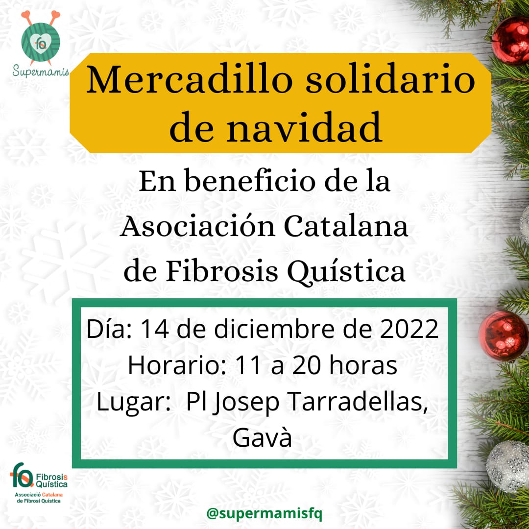 Mercado Solidario De Navidad En Gavà A Beneficio De La Asociación Catalana De Fibrosis Quística